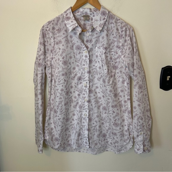 Duluth Trading Company Dandelion Floral Button Down Size M - Picture 1 of 6